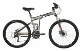 Велосипед 26' складной, рама алюминий FOXX ZING F2 серый, диск, 21 ск., 18' 26AFD.ZINGF2.18GR1